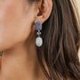 Jewelry - Post earrings with rectangular dumortierite top– ARCTIQUE - NATURE BIJOUX