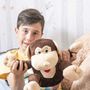 Soft toy - Cherry Belly Cuddle Monkey Cherry Stone Pillow - Washable - INATURA