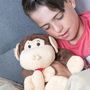 Soft toy - Cherry Belly Cuddle Monkey Cherry Stone Pillow - Washable - INATURA