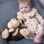 Soft toy - Cherry Belly Cuddle Monkey Cherry Stone Pillow - Washable - INATURA