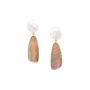 Jewelry - Earrings with white and brown mother-of-pearl - CALLIOPE - NATURE BIJOUX