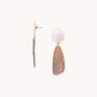 Jewelry - Earrings with white and brown mother-of-pearl - CALLIOPE - NATURE BIJOUX