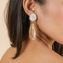 Jewelry - Earrings with white and brown mother-of-pearl - CALLIOPE - NATURE BIJOUX