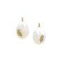 Bijoux - Boucles d’oreilles dormeuses nacre blanche tissée– CALLIOPE - NATURE BIJOUX