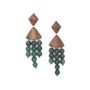 Bijoux - Boucles d’oreilles poussoir 3 rangs – AVENTURINE - NATURE BIJOUX