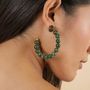 Bijoux - Boucles d’oreilles créoles – AVENTURINE - NATURE BIJOUX