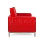 Fauteuils - Fauteuil Lounge Kinorr - Cuir Italien Rouge - VIBORR