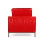 Fauteuils - Fauteuil Lounge Kinorr - Cuir Italien Rouge - VIBORR