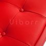 Fauteuils - Fauteuil Lounge Kinorr - Cuir Italien Rouge - VIBORR