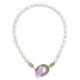 Jewelry - Short necklace with central clasp – LAVENDER - NATURE BIJOUX