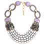 Bijoux - Collier plastron 5 rangs – LAVENDER - NATURE BIJOUX