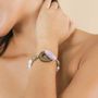 Jewelry - Ebony ring lock pearl bracelet – LAVENDER - NATURE BIJOUX