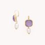 Bijoux - Boucles d’oreilles dormeuses perles d’eau douce– LAVENDER - NATURE BIJOUX