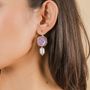 Bijoux - Boucles d’oreilles dormeuses perles d’eau douce– LAVENDER - NATURE BIJOUX