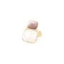 Jewelry - Adjustable ring howlite and brown mother-of-pearl – ALHAMBRA - NATURE BIJOUX