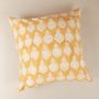 Fabric cushions - Golden Sunrise Hand Block Print Cotton Cushion Cover - NINÉH