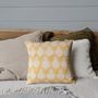 Fabric cushions - Golden Sunrise Hand Block Print Cotton Cushion Cover - NINÉH