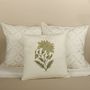 Fabric cushions - Green Oasis Hand Block Printed Cushion Cover in Cotton - NINÉH