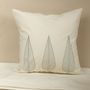 Fabric cushions - Cypress Breeze Embroidered Cushion Cover in Cotton - NINÉH