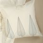 Fabric cushions - Cypress Breeze Embroidered Cushion Cover in Cotton - NINÉH