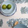 Table linen - Handblockprinted floral tablecloths and napkins - ROZABLUE