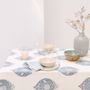 Table linen - Handblockprinted floral tablecloths and napkins - ROZABLUE