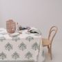 Table linen - Handblockprinted floral tablecloths and napkins - ROZABLUE