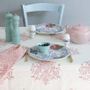 Table linen - Handblockprinted floral tablecloths and napkins - ROZABLUE