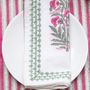 Table linen - Handblockprinted floral tablecloths and napkins - ROZABLUE