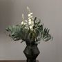 Vases - PROMOTION: Vase design, forme cylindrique angulaire, verre gris foncé - ELEMENT ACCESSORIES