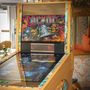 Game tables - JIRAIYA: luxury pinball machine, over 80 classic games, oak and fabric - MAISON ROSHI - LUXURY ENTERTAINMENT CABINETS