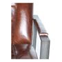 Armchairs - Oregon Armchair in Vintage Cigar Leather - Robust and Comfortable Design - JP2B DECORATION