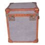 Storage boxes - Austin Storage Trunk in Fabric and Leather - Chic and Vintage Style - JP2B DECORATION