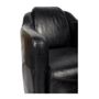 Fauteuils - Fauteuil Gentleman Black en Cuir Véritable - Élégance et Confort Intemporel - JP2B DECORATION