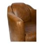 Fauteuils - Fauteuil Gentleman Whisky en cuir de vachette - Design élégant et intemporel - JP2B DECORATION