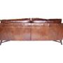 Sofas - Le Scandi Sofa in Cigar Leather, Scandinavian Design and Modern Comfort - JP2B DECORATION