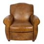 Armchairs - Club Moustache Armchair in Leather - Classic and Timeless Design - JP2B DECORATION