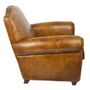 Armchairs - Club Moustache Armchair in Leather - Classic and Timeless Design - JP2B DECORATION