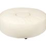 Tabourets - Grand Pouf L'Orfèvre en cuir blanc - Confort et design moderne - JP2B DECORATION