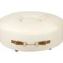Tabourets - Grand Pouf L'Orfèvre en cuir blanc - Confort et design moderne - JP2B DECORATION