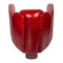 Armchairs - Gentleman Red Genuine Leather Armchair - Elegant and Compact Design - JP2B DECORATION