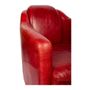 Armchairs - Gentleman Red Genuine Leather Armchair - Elegant and Compact Design - JP2B DECORATION