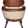 Armchairs - Scandi L'Élégant Armchair – Chic Leather and Jute Design - JP2B DECORATION