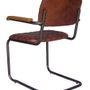 Fauteuils - Fauteuil Kansas en cuir cigare - Style industriel et vintage - JP2B DECORATION
