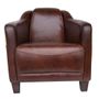 Fauteuils - Fauteuil Pockette en cuir et toile de jute - Style chic et authentique - JP2B DECORATION