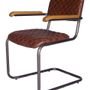 Fauteuils - Fauteuil Kansas en cuir cigare - Style industriel et vintage - JP2B DECORATION