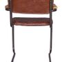 Fauteuils - Fauteuil Kansas en cuir cigare - Style industriel et vintage - JP2B DECORATION