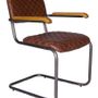 Fauteuils - Fauteuil Kansas en cuir cigare - Style industriel et vintage - JP2B DECORATION