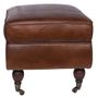 Stools - Club Leather Footrest – Vintage Style and Comfort - JP2B DECORATION