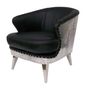 Fauteuils - Fauteuil Vegas Aero Black en Cuir et Aluminium, Design Moderne - JP2B DECORATION